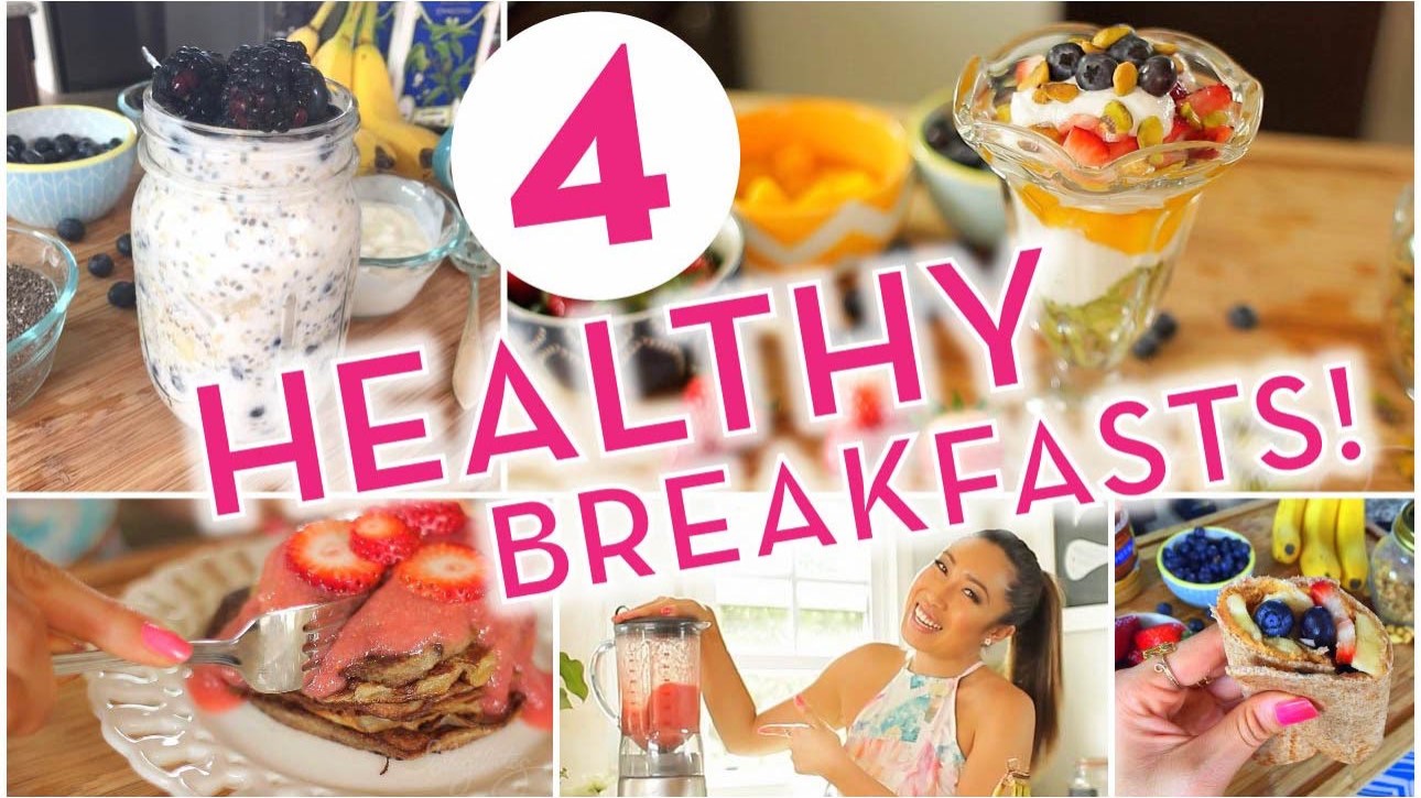 4 Super Easy Healthy Breakfast Ideas! Banana Pancakes, Overnight Oats