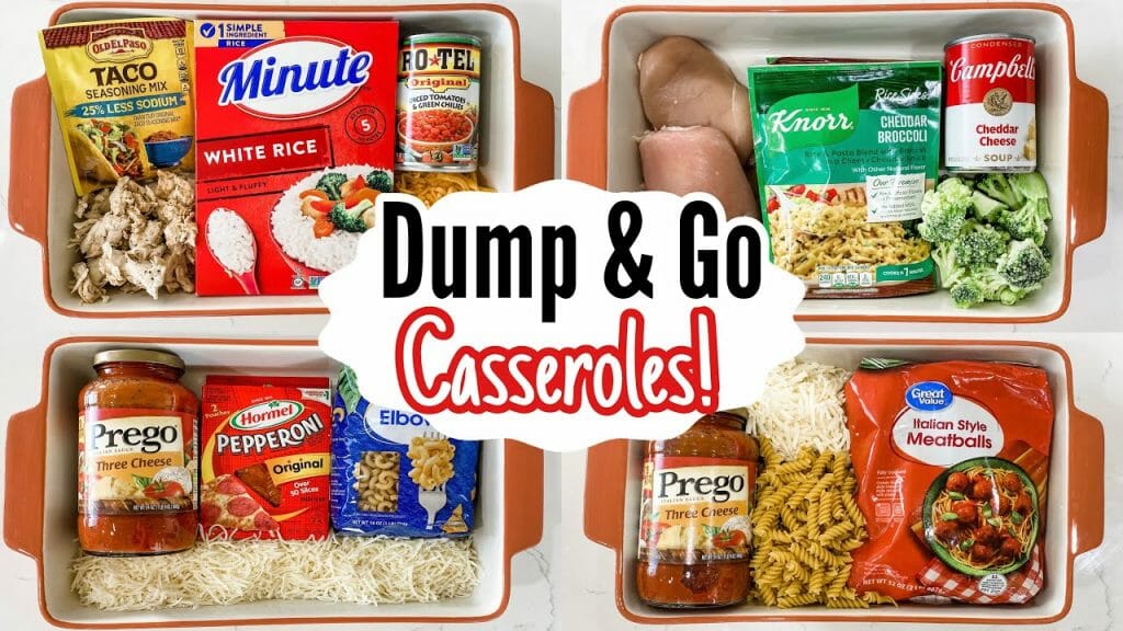 DUMP & GO CASSEROLES 5 Super Quick & EASY Casserole Dinner Recipes