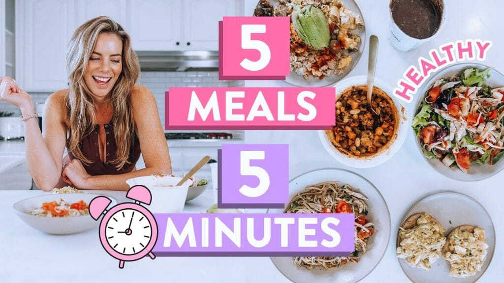 5 MEALS in 5 MINUTES | Easy + Healthy - Viva Recipes